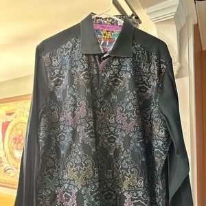 Robert Graham Embroidered L/S X-Large Black
